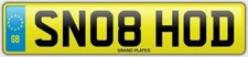 HODD NUMBER PLATE SN08 HOD CHERISHED CAR REG HODDLE HODDER HODS FEES INCLUDED