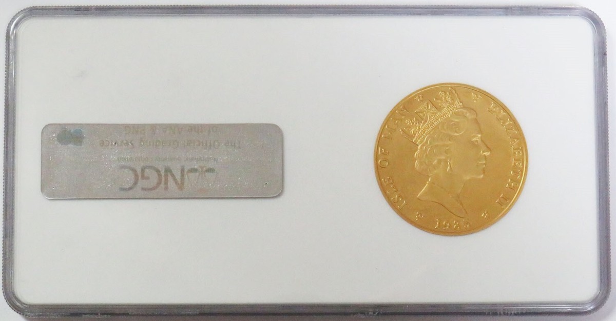 1985 GOLD 104 MINTED ISLE OF MAN 5oz DRAGON SLAYER ARCHANGEL