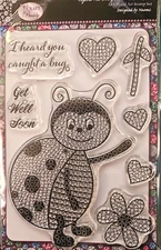 Craft BuddyUS CCST24: Craft Buddy Crystal Art Love Bug LadyBird A6 stamp