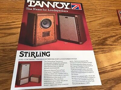 Tannoy Stirling Loudspeaker Ad Flyer Ebay