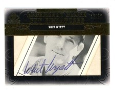 2011 Upper Deck SP Legendary Cuts Black WHIT WYATT AUTO Cut 17/35