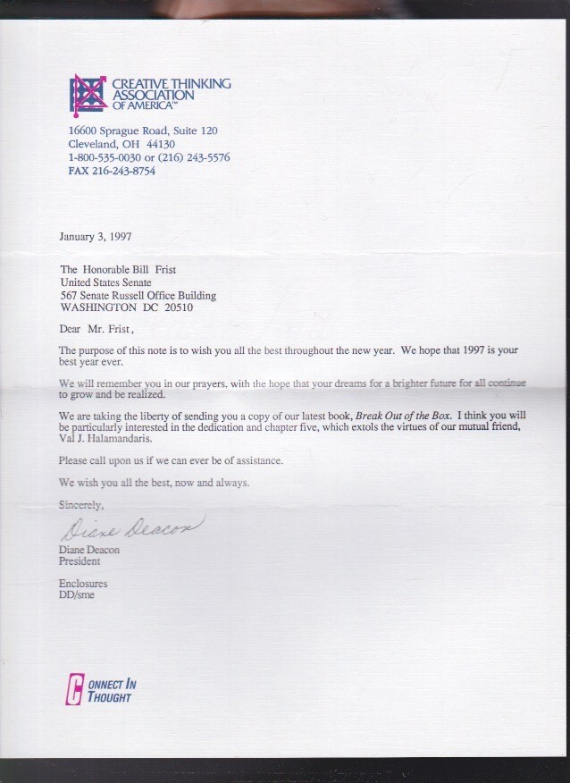 Break Out of the Box Hardcover 1996 by Mike Vance SIGNED COPY LN