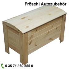 große Holz natur Truhe für Wäs…