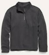 Old Navy Long-Sleeve Gender-Neutral Quarter-Zip Sweatshirt for Kids, Size: Small