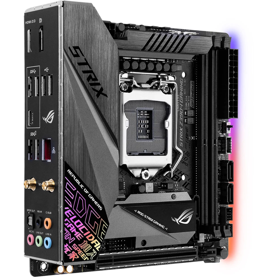 New asus rog strix Z390-I gaming INTEL LGA1151 ITX motherboard DDR4 M.2 USB3 - Image 2 of 3