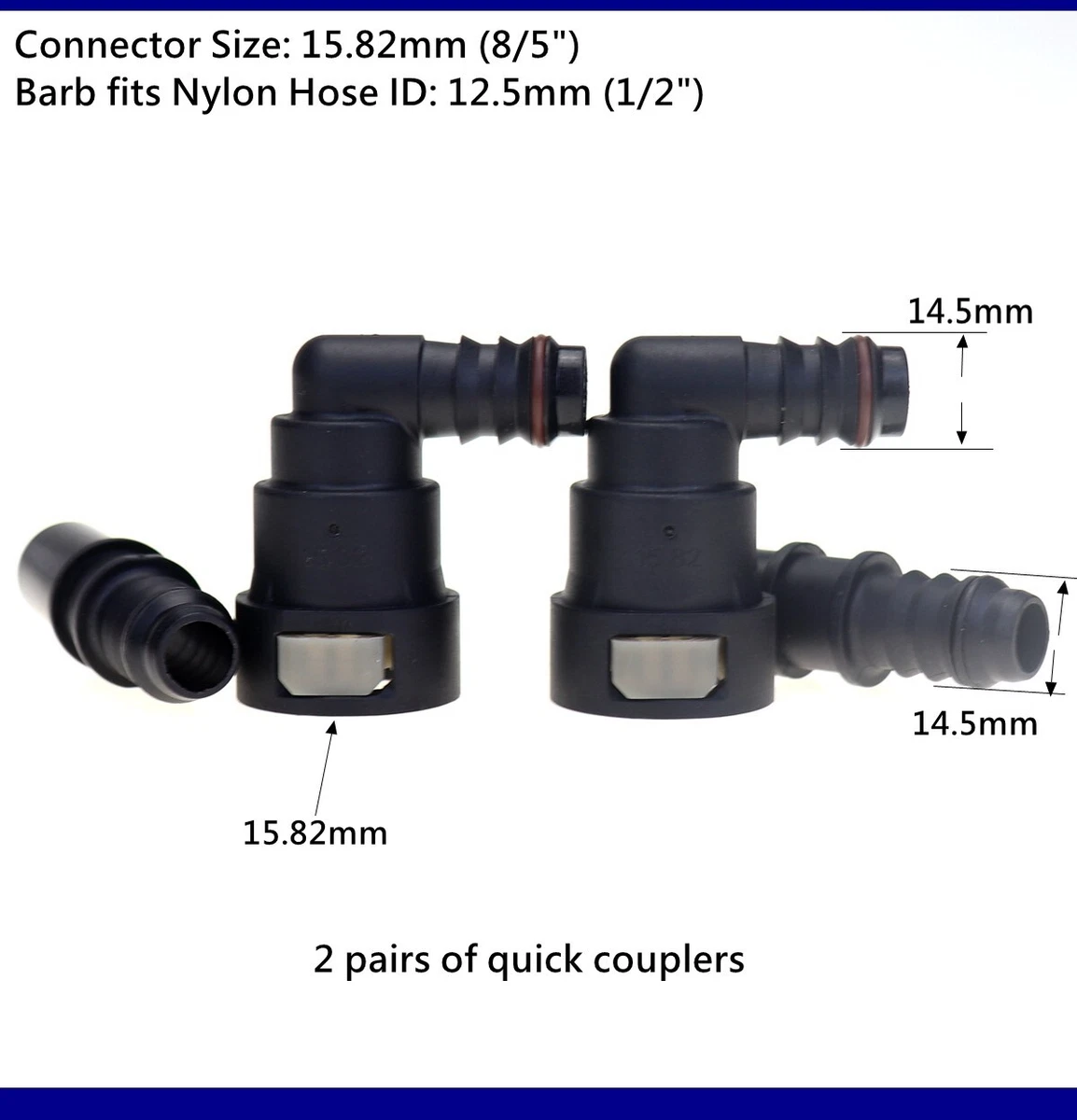 Raccordi A Gomito Per Carburante Fuel Line Quick Release Connector Hose ...