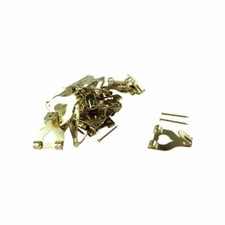 Everhang 10kg Brass Plated Angle Drive Hooks - 50 Pack