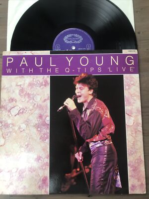 Paul Young With The Q-Tips Live Vinyl LP SHM3175 VG/VG PLAY TESTED