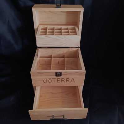 doTERRA Essential Oils Storage Box Wooden 3 Level 