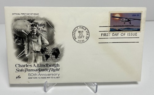 US FDC 1977 Charles A. Lindbergh Solo Transatlantic Flight