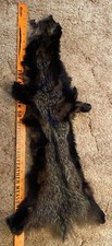 Dyed Dark Gray Fox Fur Skin Fly Tying Material Man Cave Decor Cabin Decor VTG