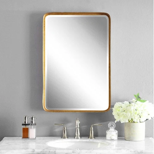 Uttermost 13936 Gold Crofton Rectangular Mirror Designed By Grace Feyock - Picture 3 of 7