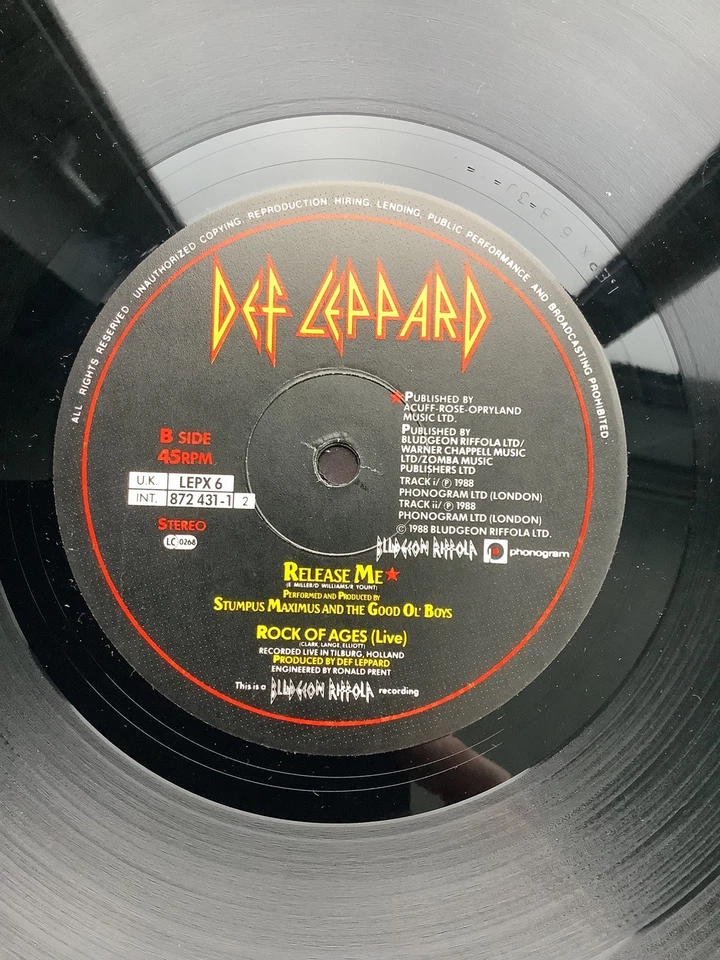 DEF LEPPARD - ROCKET  ( the lunar mix ). 12” single - Image 3 of 4