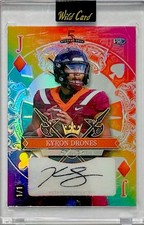 2024 Wild Card 5 Card Draw Kyron Drones PRC Auto 1/1 Rainbow Holo Foil