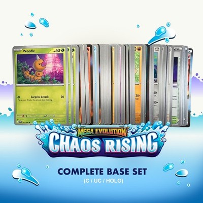 Chaos Rising : Complete Base Set (Common / UC / Holo)  / NM - Fast Shipping!