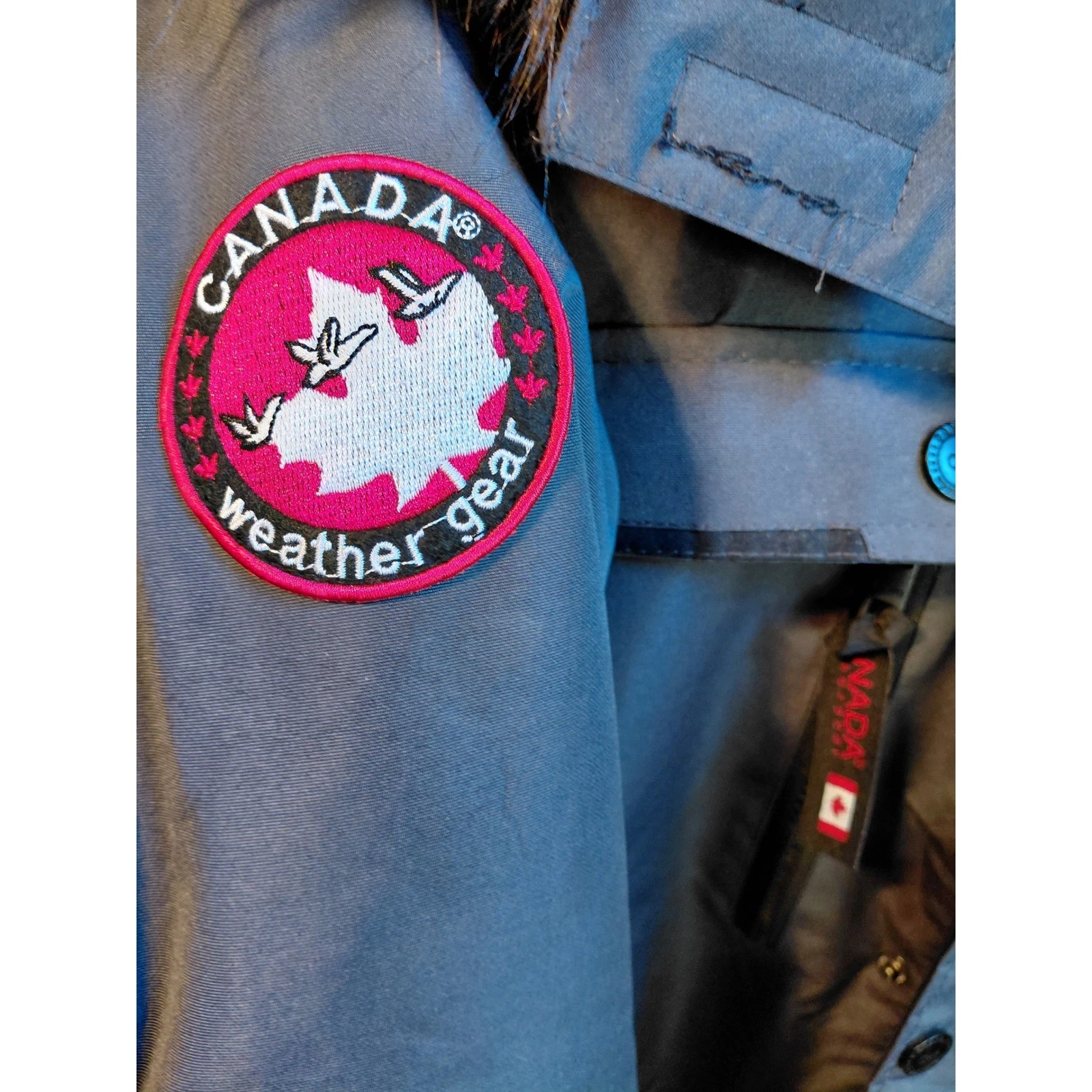 Canada Weathergear Mens Gray Heavy Winter Parka Jacket Faux Fur Hood XL image 3