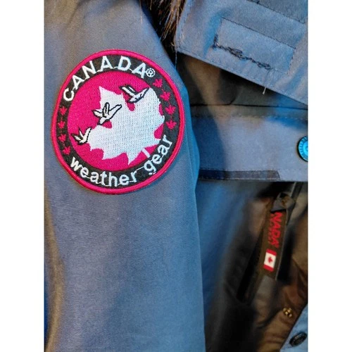 Canada Weathergear Mens Gray Heavy Winter Parka Jacket Faux Fur Hood XL image 3