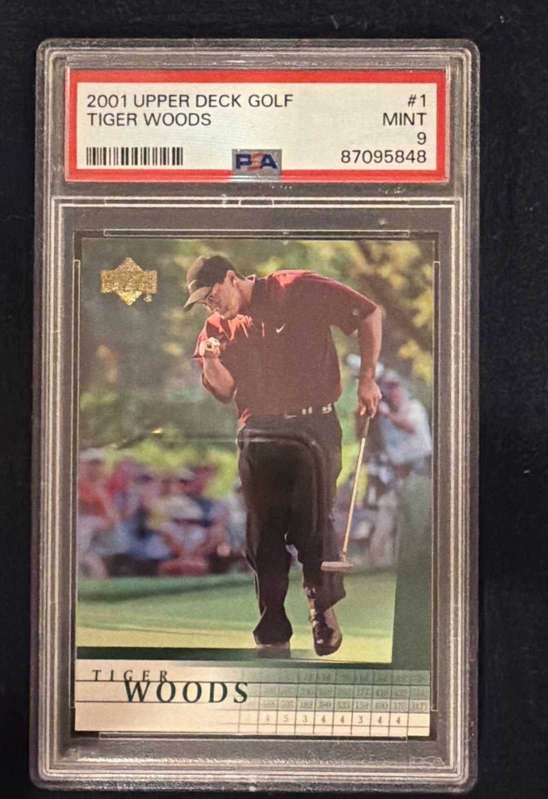 2001 Upper Deck - Tiger Woods #1 (RC) PSA 9