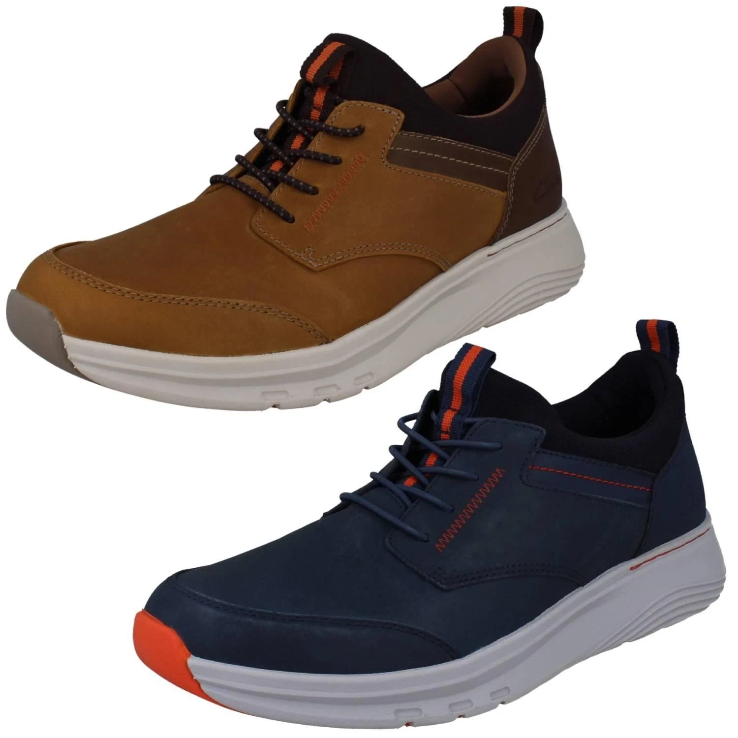 Scarpe da uomo Clarks Motion Tread slip on casual in pelle cerata 'Motion Trek EZ'