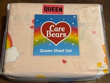 NEW Care Bears QUEEN SIZE Bedding Set Sheets Pillow Cases Rainbows