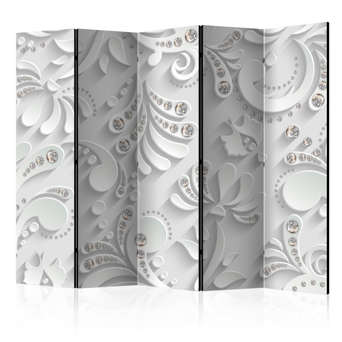 Paravent Flowers in Crystals grand format 172x225 cm finition premium