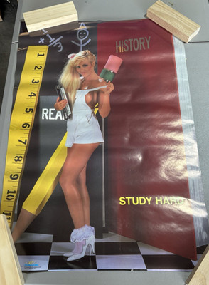 Vintage 1987  study hard  Samantha fox poster