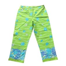 Lilly Pulitzer White Label Vintage Capri Pants Seashell Print Size 12