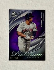 2019 Bowman Platinum PRESENCE PURPLE Rafael Devers #PP-14 SP Numbered /250