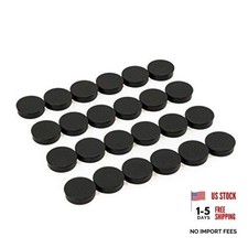 Round Fridge Magnets, Button Shaped, Small Colorful Magnetic Discs 24 Black