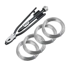 LainKeen 5 Pieces 9 Inch Safety Wire Twisting Pliers Tool Set With 4 Coils 