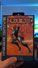 Alien Soldier SEGA Mega Drive Genesis 16 Bit Game Card with EUR Box & Manual