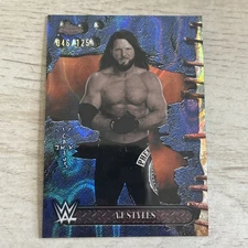 2025 Topps Chrome X Cactus Jack WWE AJ Styles Blue Sonar /125
