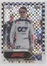 2023 Topps Chrome Formula 1 F1 Drivers Checker Flag X-Fractor Nyck De Vries 05ks