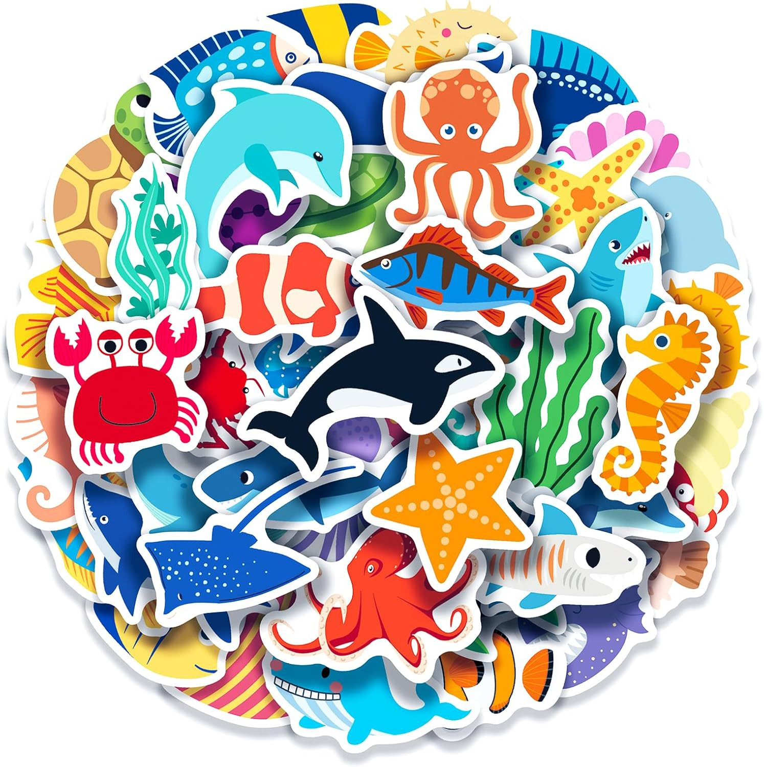 100 Pack Ocean Life Animal Stickers,Under the Sea Party Favo