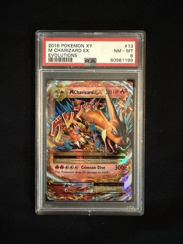 2016 Pokemon XY Evolutions M Charizard EX 13/108 Holo Ultra Rare PSA 8 NM-MT