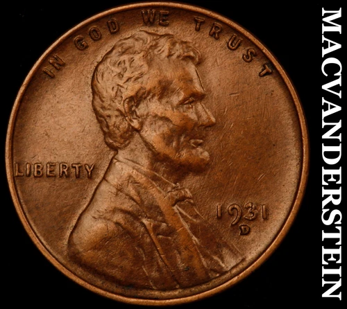 1931-D Lincoln Wheat Cent- Extra Fine+ Semi Key Better Date No Reserve #J3441