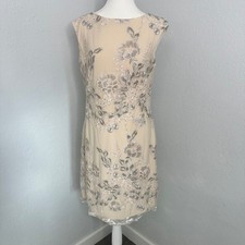 Ralph Lauren 253691738001 Blush/Silver Montague Floral Sequin Cocktail Dress, 6R