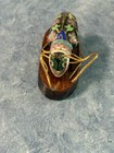 Cloissonne enamel beatle with wooden base — photo 4