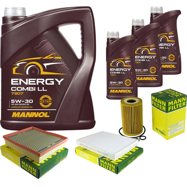 Mann Inspektionspaket 8L Mannol Energy 5W-30 FüR VW Amarok 2.0 Bitdi 4Motion-image