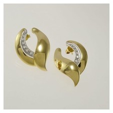 DAMIANI Earrings in 18 Kt Yellow and White Gold with Diamonds Ct 0.14
