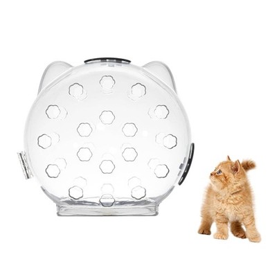 Adjustable Breathable Cat Muzzle - Transparent Astronaut-Style Helmet for Pre...