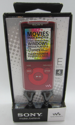 Sony Walkman NWZ-E383 Red Red (4 GB) Digital Media Player for sale