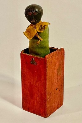 Antique 19th Century American Folk Art Jack in the Box ca 1855 RARE