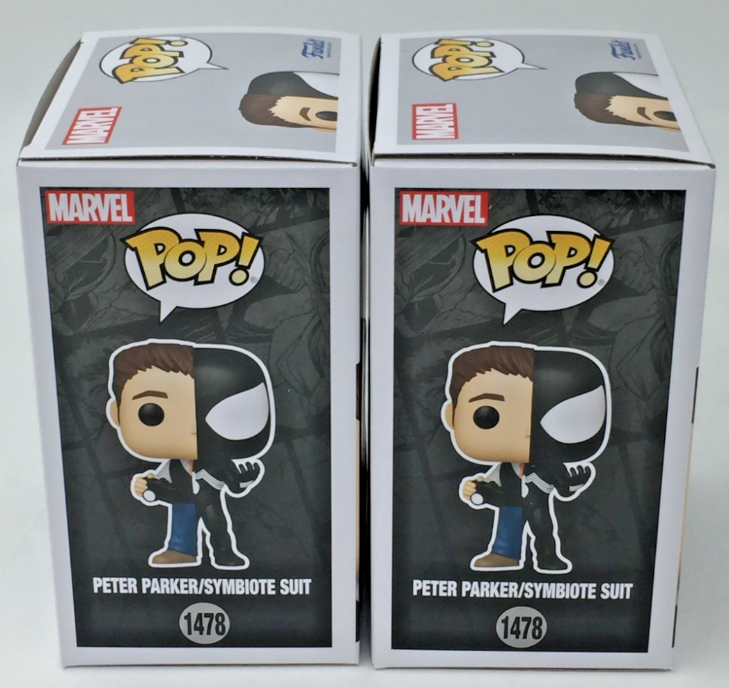 アメコミ Funko POP! 1478 Peter Parker glow chase Funko Pop! Peter Parker Symbiote Suit #1478 Glow Chase Bundle Of 2
