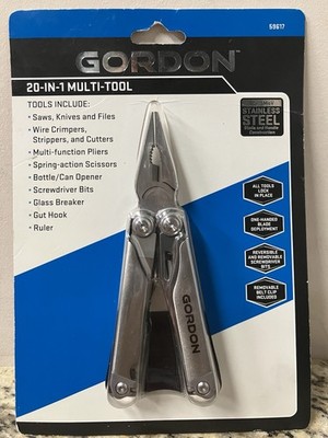 GORDON 20-in-1 Multi-Tool with Sheath Stainless Steel New in Sealed Package