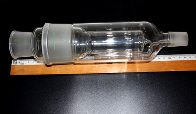 Labor Glas Kolben ca. 340mm Extraktor Destille (?) - Labor Auflösung (#3022)