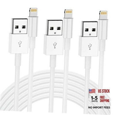 QZIIW iPhone Charger Cable 10 Ft,[Apple MFI Certified] 3Pack Extra 10FT White