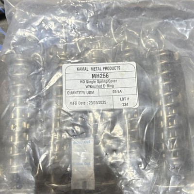 Kamal Metal Products MH256 HD Single Spring Cover Metal Knurled D Ring 5 Pack