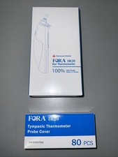 NEW FORA IR20 Tympanic Ear Thermometer Medical Grade  80 Covers, Bluetooth.
