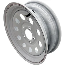 Premium Service 15x5 5 on 4.5 Modular Modular Steel Trailer Wheel - White...